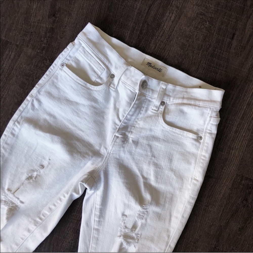 Madewell 9 inch high rise skinny distressed  jeans